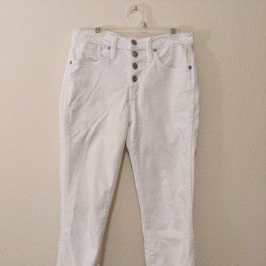 Madewell Petite 10" High-Rise Skinny Jeans White